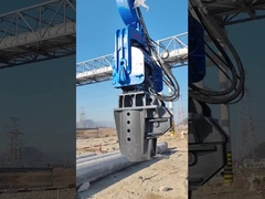 Piloteuse photovoltaïque pour pieux en ciment 48-52 tonnes, pelle HITACHI