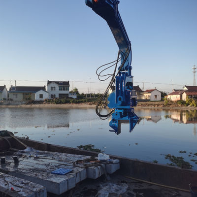 Hitachi-Mounted Pile Hammer: Efficient Vibro Driving for Cement Square Piles