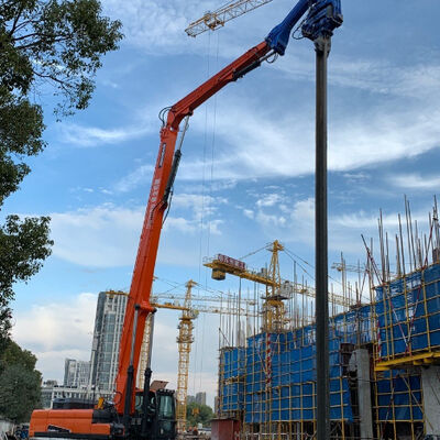 40-45 Ton Excavator Mounted Pile Driver - Wood Pile Specialized With Flexible Control And High Efficiency