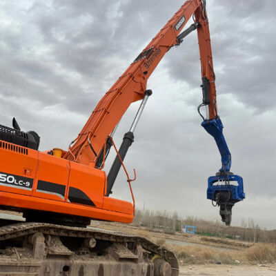 FV-280 Pile Driver – Compact Structure Confined Spaces And High Frequency Vibration Output For 12m Solar Piles