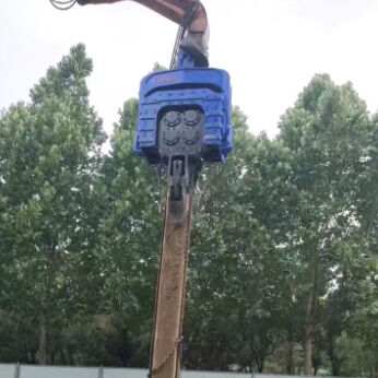 Four Eccentric Pile Driver | High Frequency Vibration Output & Self Lubricating Bearing Low Maintenance For 48–52 Ton Excavators
