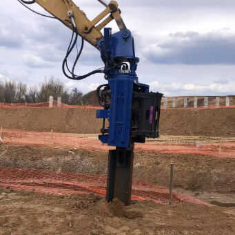 Side Grip Pile Driver With Full 360 Degree Continuous Rotation And Bidirectional Tilt Driving Head – SV400 For Low Headroom Sites