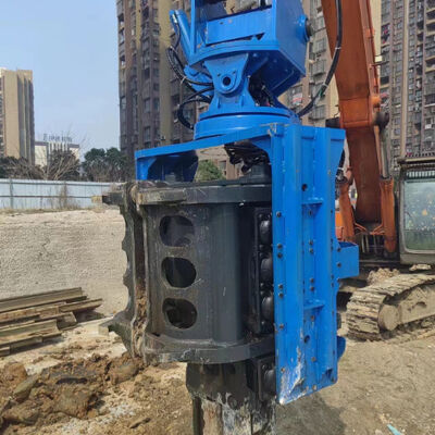 Side Grip Pile Driver With Full 360 Degree Continuous Rotation And Bidirectional Tilt Driving Head – SV400 For Low Headroom Sites