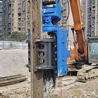 Side Grip Pile Driver With Full 360 Degree Continuous Rotation And Bidirectional Tilt Driving Head – SV400 For Low Headroom Sites