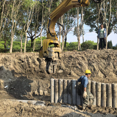 Full 360 Degree Continuous Rotation Hydraulic Pile Driver With High Frequency Vibration Output & Low Maintenance Cost Design
