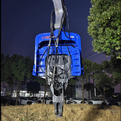 Compact Structure Confined Spaces Pile Driver | Dual Pump Flow Merging System + High Frequency Vibration Output