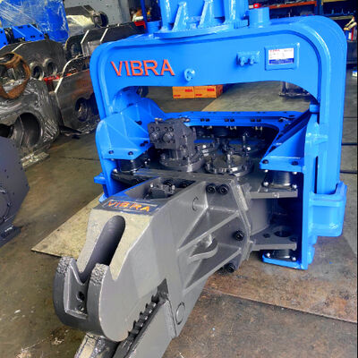 Compact Structure Confined Spaces Pile Driver | Dual Pump Flow Merging System + High Frequency Vibration Output