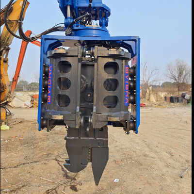 Compact & Powerful: Side Grip Pile Driver for 9m Deep Piling in Tight Spaces
