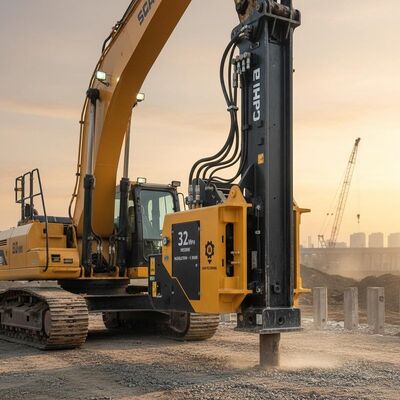 Excavator Mounted Pile Driver Offering 32Mpa Pressure and Installation Time Less Than 1 Hour Designed for Rapid Pile Driving Tasks