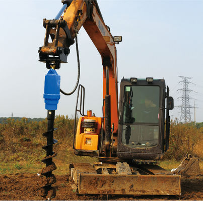 Hydraulic Earth Drilling Auger 20000N For 10 - 15 Tons Excavator