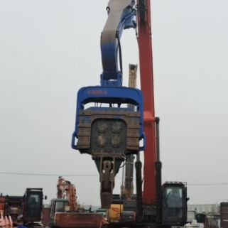 PV Pile Dedicated Drilling Unit With Adjustable Impact Frequency Control & Low Maintenance Cost Design – FV-330 For 33–40t Excavators