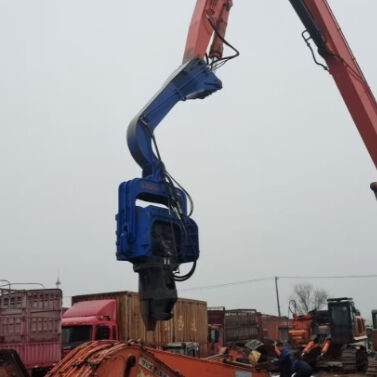 PV Pile Dedicated Drilling Unit With Adjustable Impact Frequency Control & Low Maintenance Cost Design – FV-330 For 33–40t Excavators