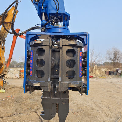 Side Grip Pile Driver With Full 360 Degree Continuous Rotation & Low Headroom Operation Capability – SV-400 For 32–40t Excavators