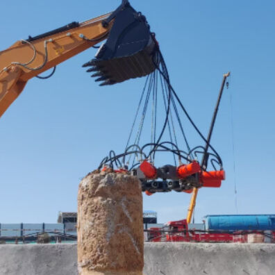 Modular Hydraulic Pile Breaker For Round Piles | Static Crushing Low Vibration Noise + Low Noise Eco Friendly Operation