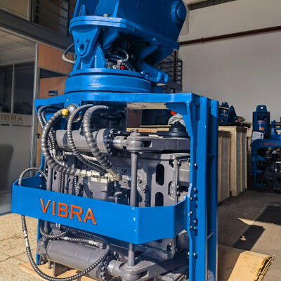 Hydraulic Side Grip Pile Driver for Confined Spaces | Low Headroom Operation + Bidirectional Tilt & 360° Rotation