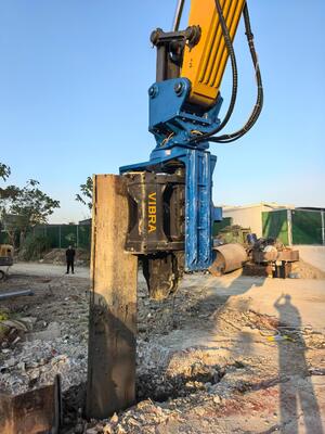 Enfonceur de pieux à poignée latérale – Tête d'entraînement à inclinaison bidirectionnelle et coup d'énergie à fort impact avec un fonctionnement écologique à faible bruit