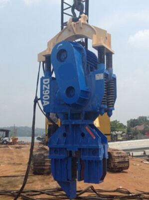 DZ120A Electric Vibratory Pile Driver – Zero Emissions Outdoor Sensitive Environments & Adjustable Impact Frequency Control For 600-2000mm Piles
